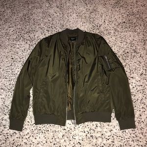 Olive green bomber. Jacket